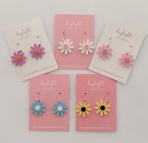 DAISY HOOPS - 8 COLOURS AVAILABLE