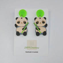 Load image into Gallery viewer, PANDA WITH BAMBOO DROP
