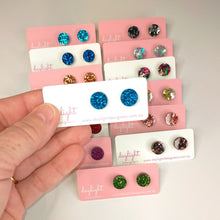 Load image into Gallery viewer, GLITTER BOMB STUDS MINI - 11 COLOURS AVAILABLE