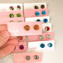 Load image into Gallery viewer, GLITTER BOMB STUDS MINI - 11 COLOURS AVAILABLE