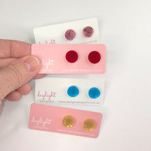 Load image into Gallery viewer, MIRROR FINISH ANIMAL PRINT STUDS MINI // 4 COLOURS AVAILABLE