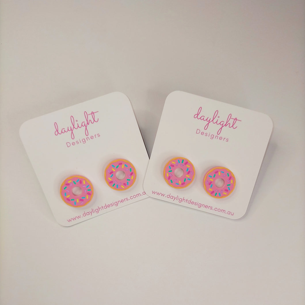 DONUT STUDS - 5 COLOURS AVAILABLE